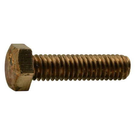 Midwest Fastener Not Graded, 5/16"-18 Hex Head Cap Screw, Plain Silicon Bronze, 1-1/4 in L, 6 PK 39343